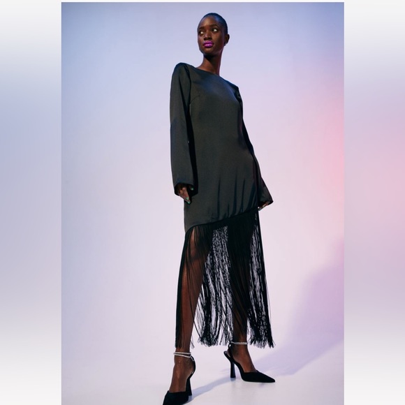 H&M fringe- trimmed dress - Picture 3 of 8